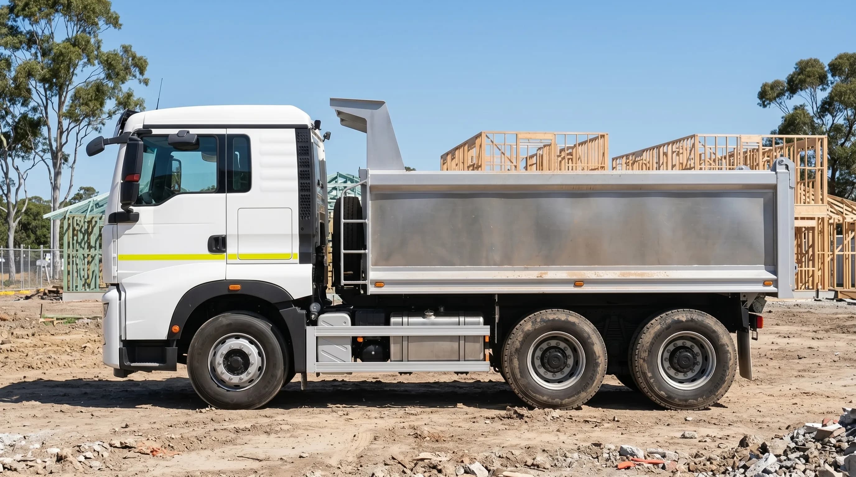 SITRAK G5S 6×4 tipper on a Palm Beach Gold Coast subdivision job